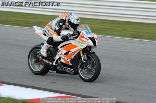 2010-06-26 Misano 0650 Rio - Supersport - Free Practice - Iuri Vigilucci - Yamaha YZF R6
